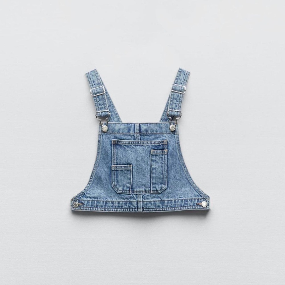 Zara Women's Blue Denim Overall Bib